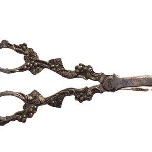 1900s Victorian or Prior Silver Ornate Grape Cluster  Scissors, MAKE YOUR OFFER!